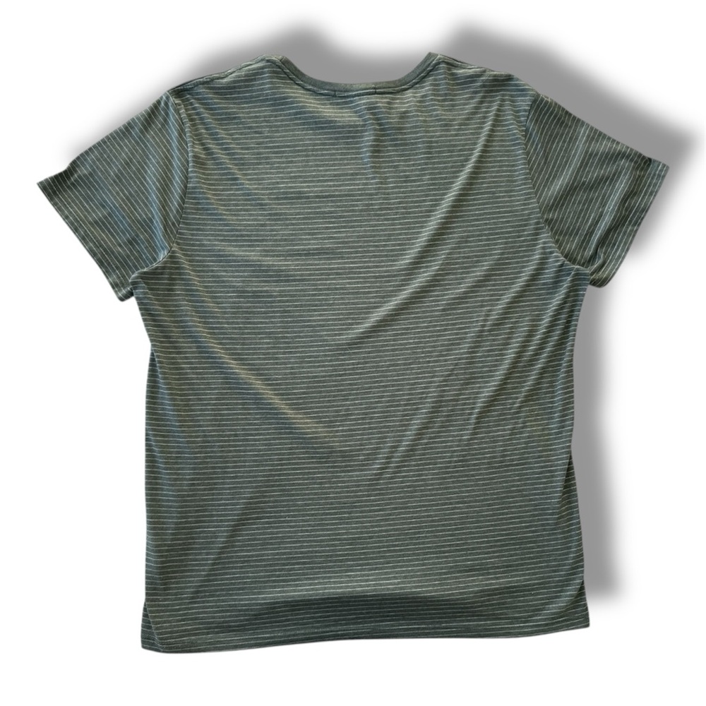 Marine Layer Mens Striped Crew Neck T Shirt Green White Short Sleeve Casual XL - Picture 2 of 6